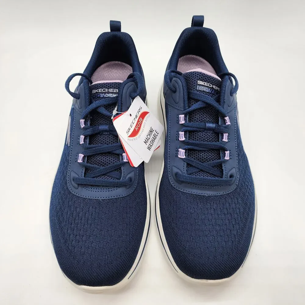 Skechers Go Walk Arch Fit‎ Balin Sneakers Women's 10 Navy Blue Comfort NWOB